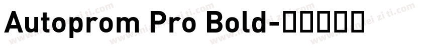 Autoprom Pro Bold字体转换